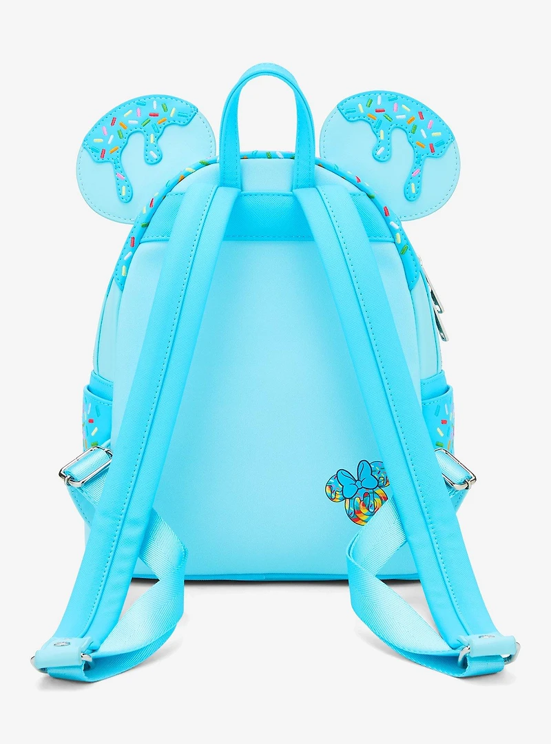 Loungefly Disney Minnie Mouse Lollipop Blue Sprinkle Ears Mini Backpack - BoxLunch Exclusive