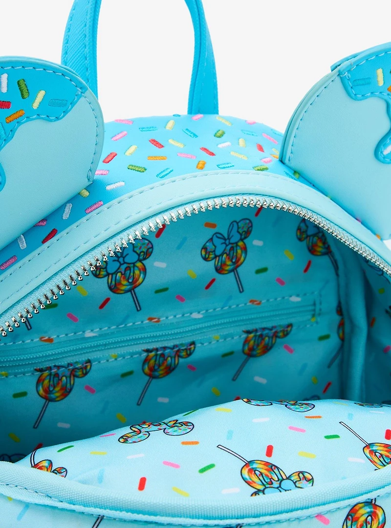 Loungefly Disney Minnie Mouse Lollipop Blue Sprinkle Ears Mini Backpack - BoxLunch Exclusive