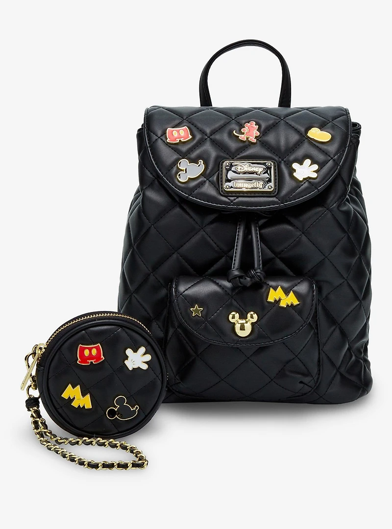 Loungefly Disney Mickey Mouse Icons Quilted Mini Backpack — BoxLunch Exclusive