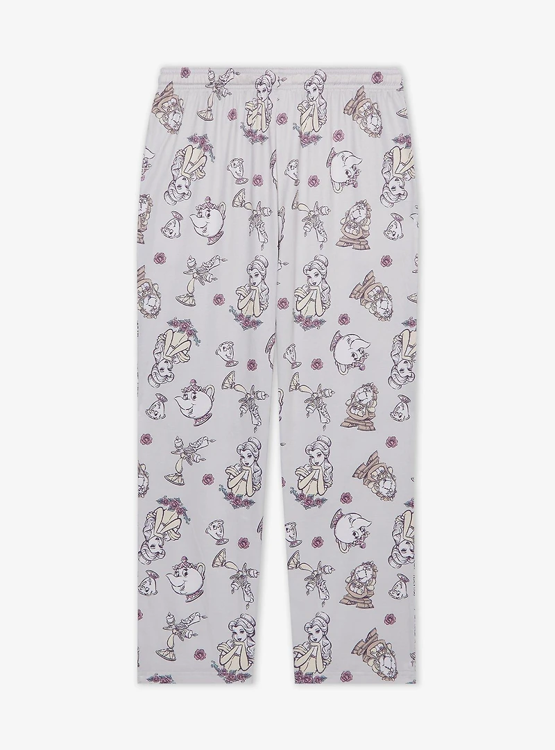 Disney Beauty and the Beast Belle & Friends Allover Print Sleep Pants - BoxLunch Exclusive