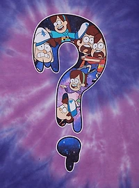 Gravity Falls Dipper & Mabel Question Mark Tie-Dye T-Shirt - BoxLunch Exclusive