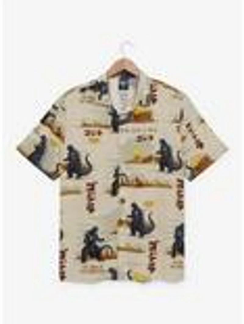 Godzilla City Skylines Allover Print Woven Button-Up - BoxLunch Exclusive