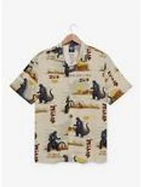 Godzilla City Skylines Allover Print Woven Button-Up - BoxLunch Exclusive
