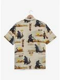 Godzilla City Skylines Allover Print Woven Button-Up - BoxLunch Exclusive
