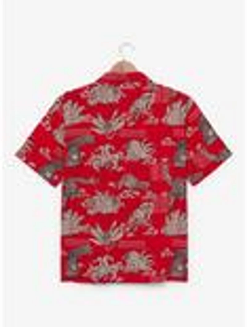 Naruto Shippuden Tailed Beasts Tonal Allover Print Woven Button-Up - BoxLunch Exclusive
