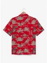Naruto Shippuden Tailed Beasts Tonal Allover Print Woven Button-Up - BoxLunch Exclusive