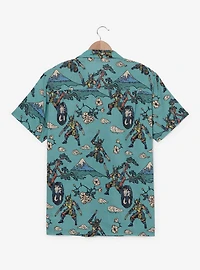 Marvel X-Men Samurai Wolverine Allover Print Woven Button-Up - BoxLunch Exclusive