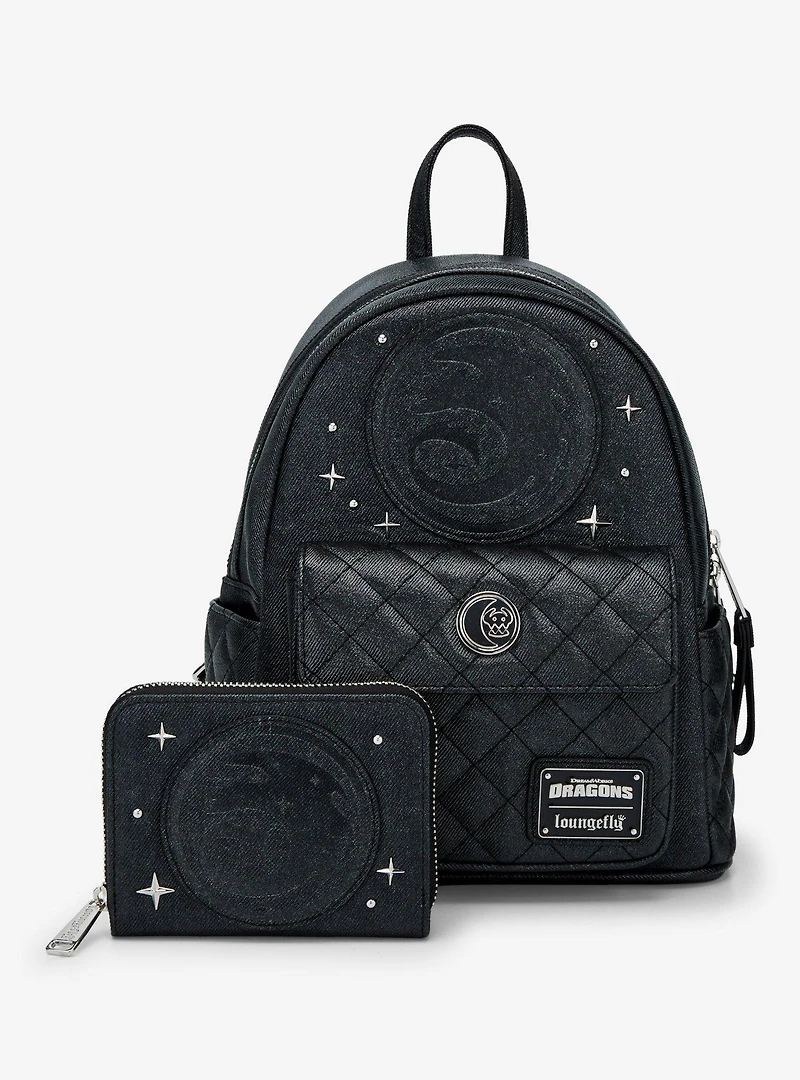 Loungefly DreamWorks How to Train Your Dragon Night Fury Quilted Mini Backpack — BoxLunch Exclusive