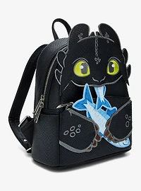 Loungefly DreamWorks How to Train Your Dragon Toothless & Fish Figural Mini Backpack — BoxLunch Exclusive