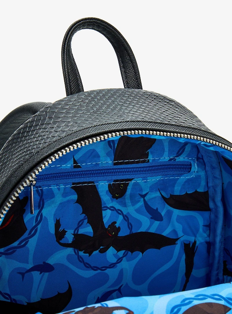 Loungefly DreamWorks How to Train Your Dragon Toothless & Fish Figural Mini Backpack — BoxLunch Exclusive