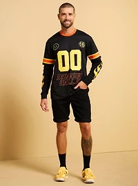 Dragon Ball Z Flames Layered Long Sleeve Jersey - BoxLunch Exclusive