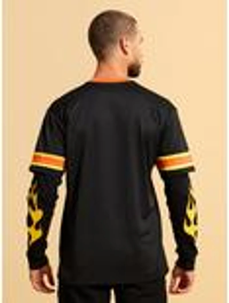 Dragon Ball Z Flames Layered Long Sleeve Jersey - BoxLunch Exclusive