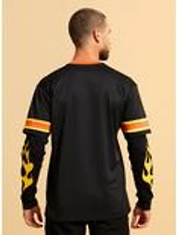 Dragon Ball Z Flames Layered Long Sleeve Jersey - BoxLunch Exclusive