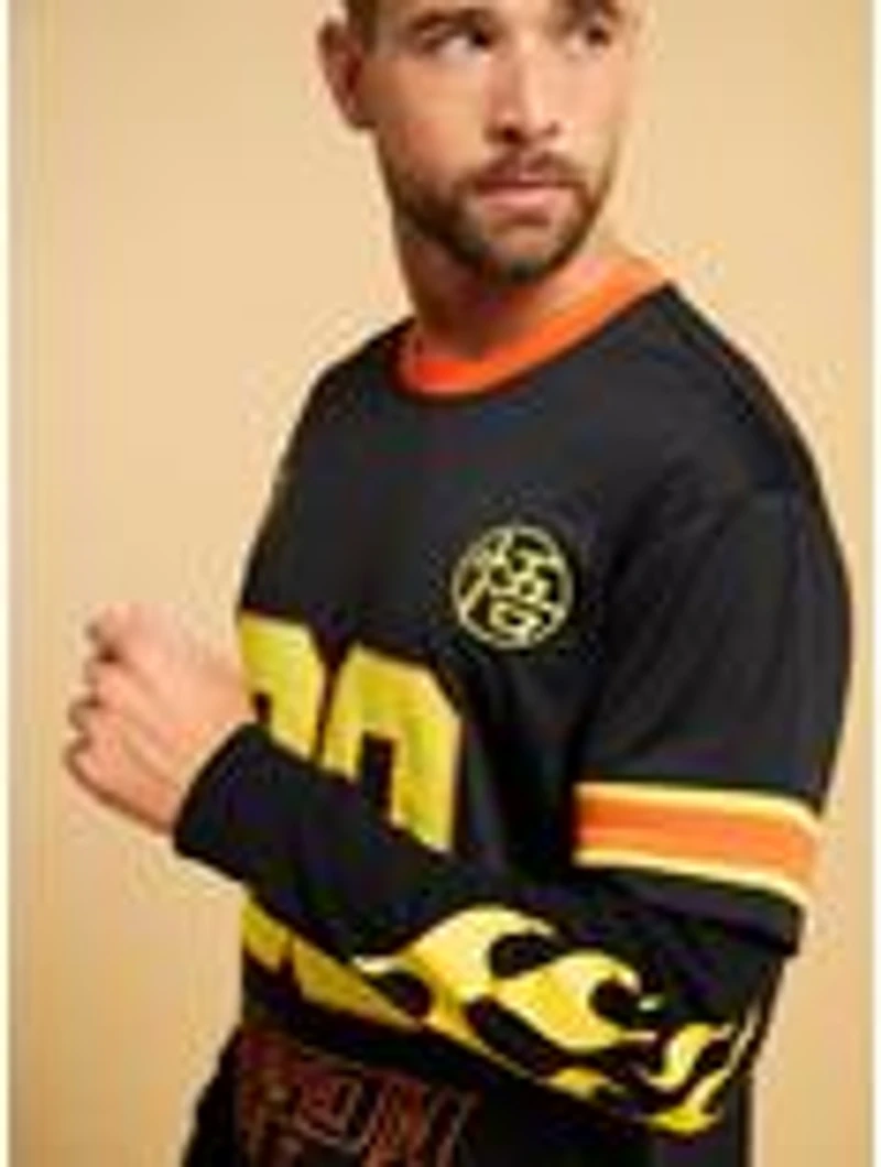 Dragon Ball Z Flames Layered Long Sleeve Jersey - BoxLunch Exclusive