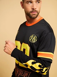 Dragon Ball Z Flames Layered Long Sleeve Jersey - BoxLunch Exclusive