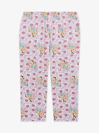 Disney Alice Wonderland Floral Allover Print Women's Plus Sleep Pants - BoxLunch Exclusive