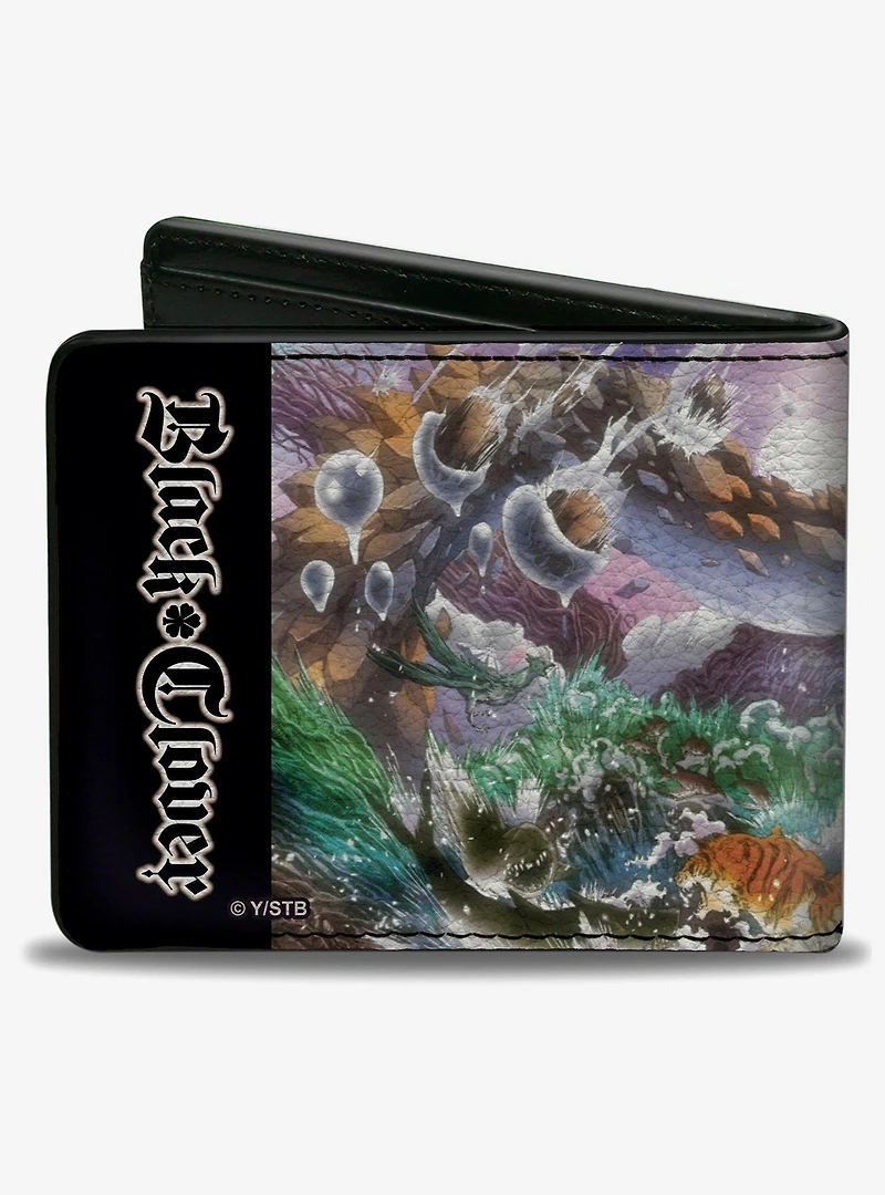 Black Clover Glamour World Scene and Title Logo Bifold Wallet