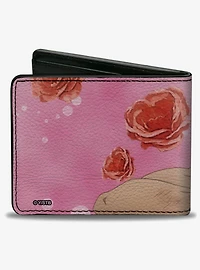 Black Clover Sexy Yami Sukehiro Pose and Roses Pinks Bifold Wallet
