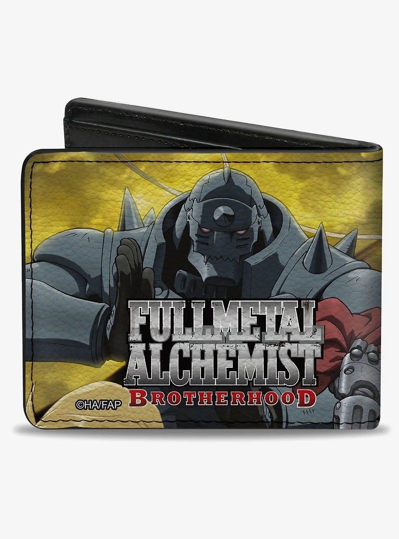 Fullmetal Alchemist Brotherhood Elric Brothers Yellow Sky Pose Bifold Wallet
