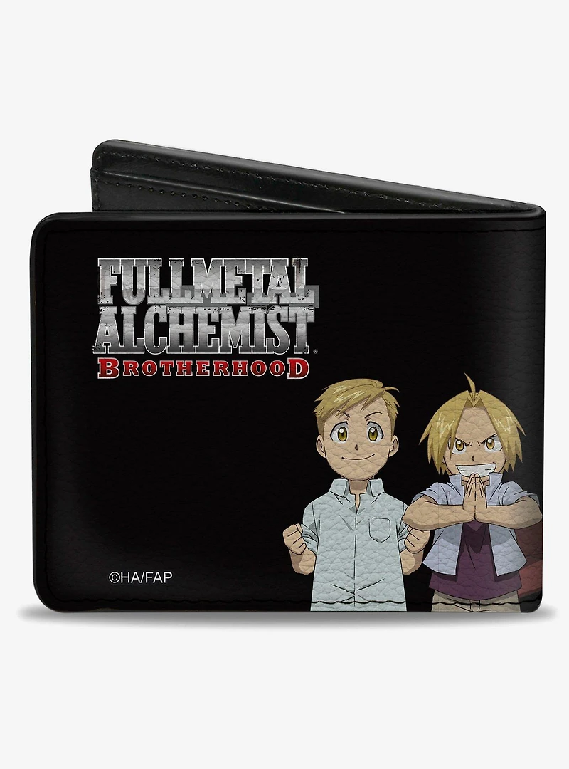 Fullmetal Alchemist Brotherhood Elric Brothers Before After Bifold Wallet
