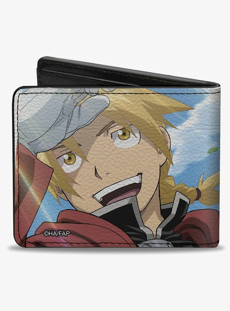 Fullmetal Alchemist Brotherhood Elric Brothers Blue Sky Pose Bifold Wallet