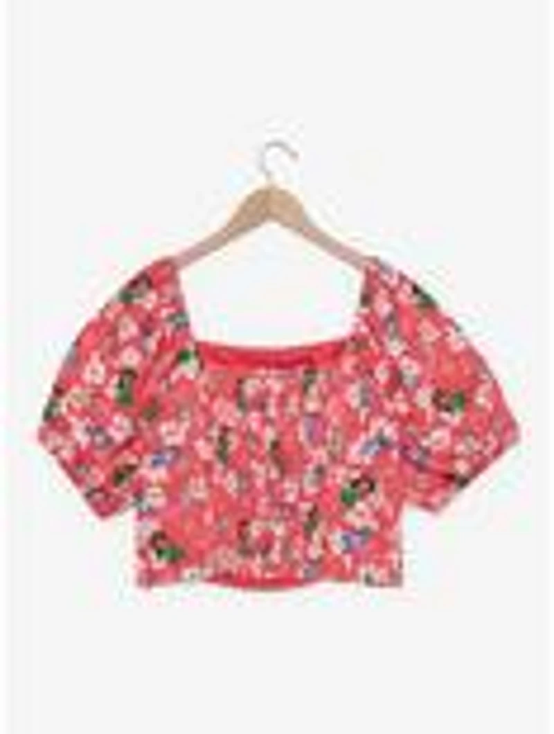 Disney Lilo & Stitch Hibiscus Women's Plus Crop Top — BoxLunch Exclusive
