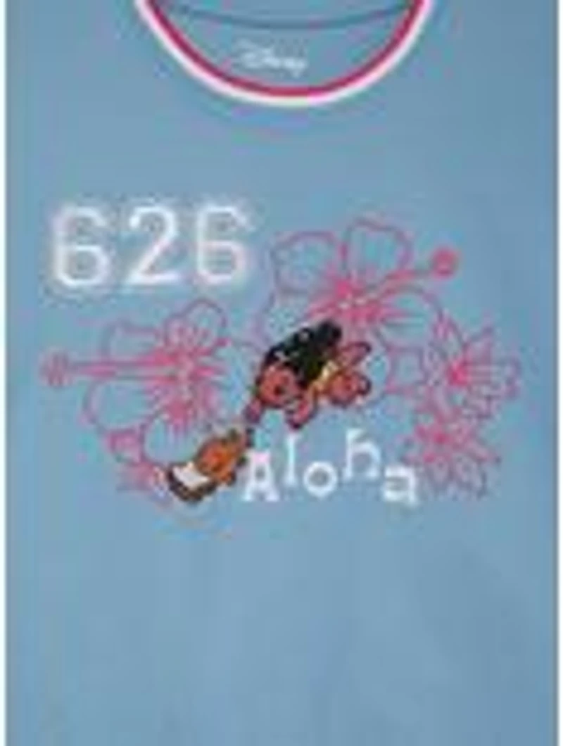 Disney Lilo & Stitch Floral Women's Cropped Ringer T-Shirt - BoxLunch Exclusive