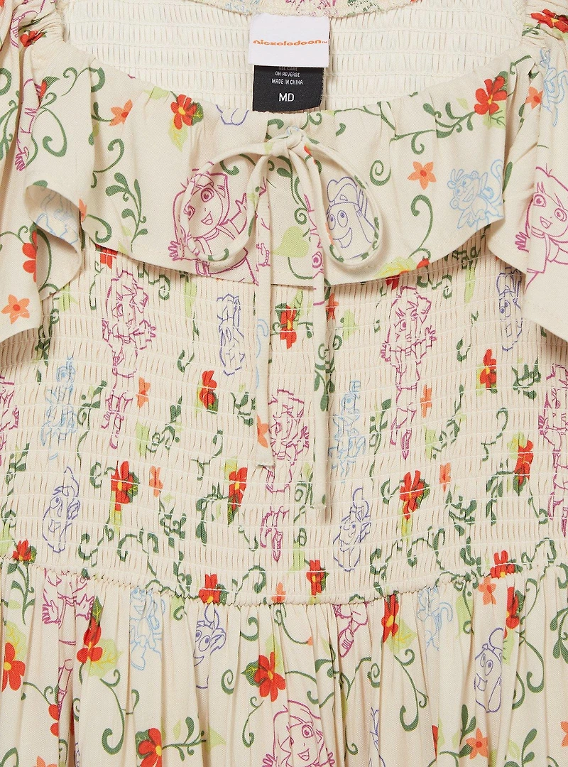 Dora the Explorer Allover Print Plus Smocked Dress — BoxLunch Exclusive