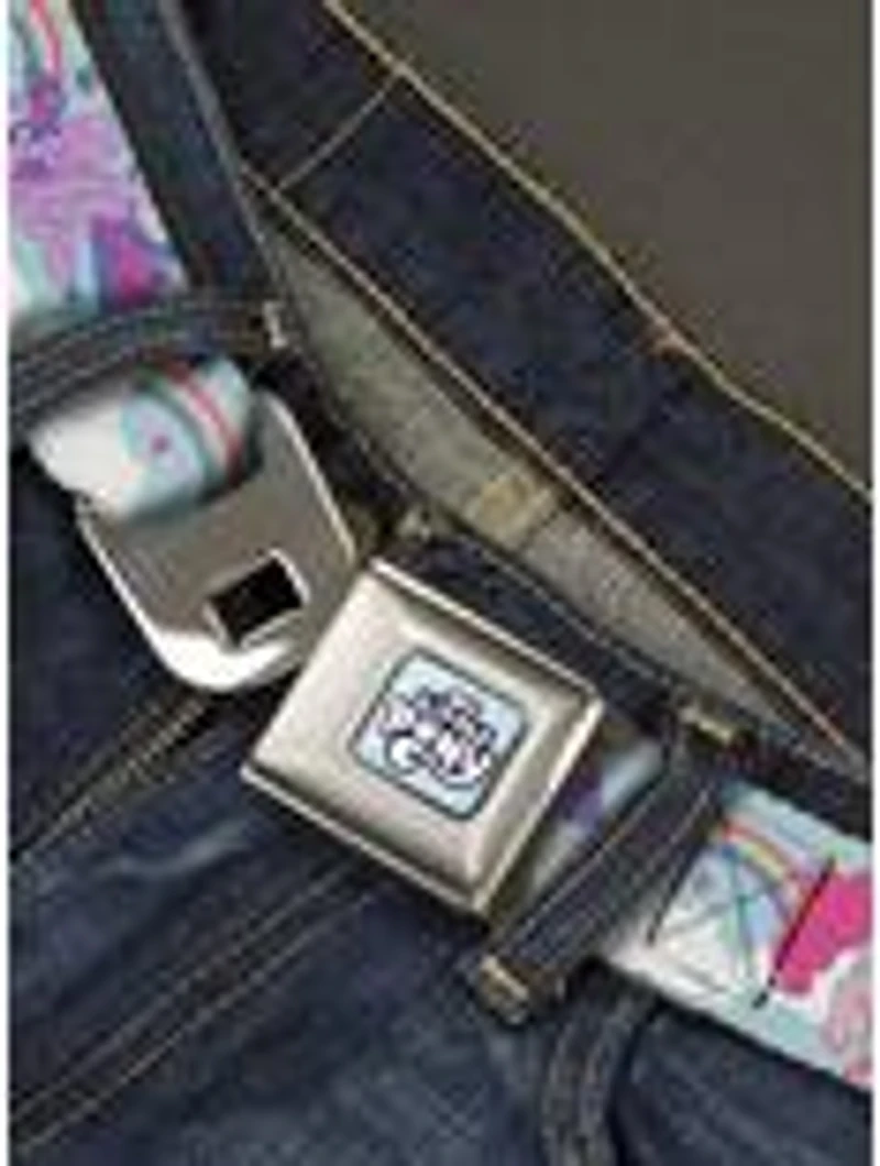 My Little Pony Title Logo Full Color Sky Seatbelt Buckle Belt