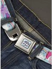My Little Pony Title Logo Full Color Sky Seatbelt Buckle Belt