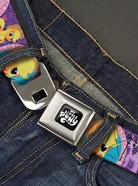 My Little Pony Mane Six Close Up Faces & Poses Seatbelt Buckle Belt