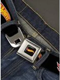 Hot Wheels Classic Flame Logo Seatbelt Buckle Belt