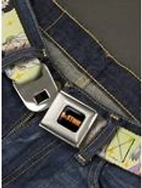 Dr. Stone Chibi Senku & Gen Faces Stars Seatbelt Buckle Belt