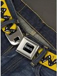 Peanuts Charlie Brown Zig Zag Stripe Seatbelt Buckle Belt