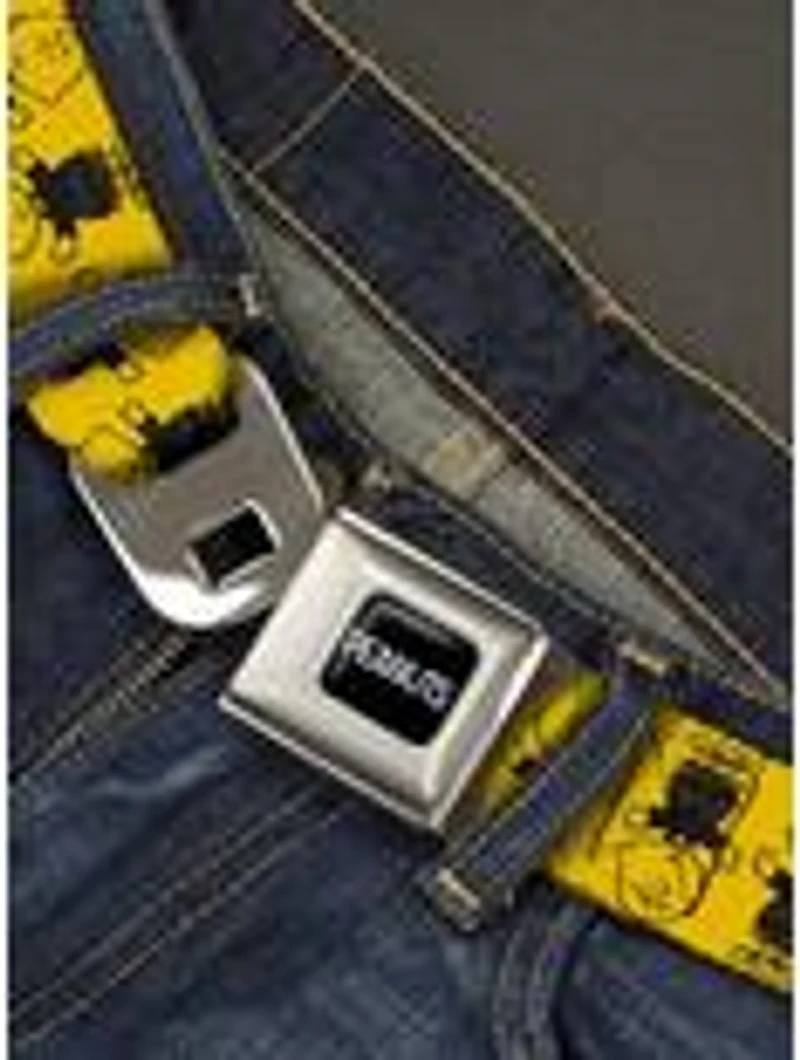 Peanuts Charlie Brown Pose Flip Seatbelt Buckle Belt