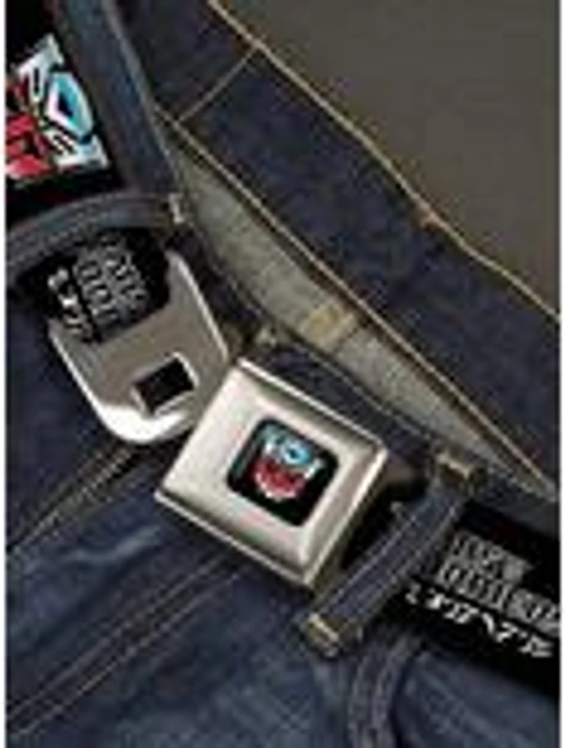 Transformers Autobots Cybertronian Icon Seatbelt Buckle Belt