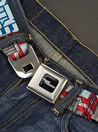 Transformers Autobots Optimus Prime Semi Truck Seatbelt Buckle Belt