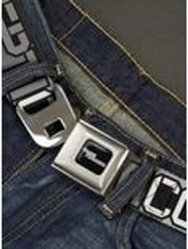 Transformers Autobots Decepticons Shield & Text Seatbelt Buckle Belt