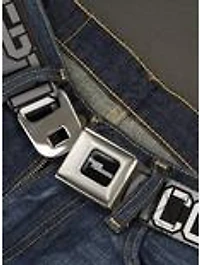 Transformers Autobots Decepticons Shield & Text Seatbelt Buckle Belt