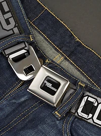 Transformers Autobots Decepticons Shield & Text Seatbelt Buckle Belt
