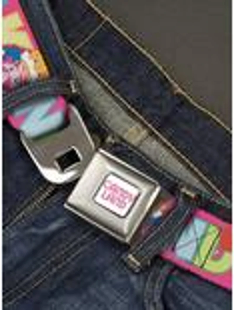 Candy Land Kandy Rules King Face Red Seatbelt Buckle Belt