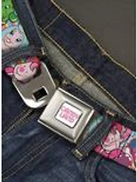 Candy Land Character Lineup Stripe Seatbelt Buckle Belt
