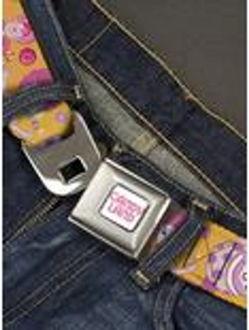 Candy Land Characters & Collage Seatbelt Buckle Belt