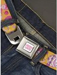 Candy Land Characters & Collage Seatbelt Buckle Belt