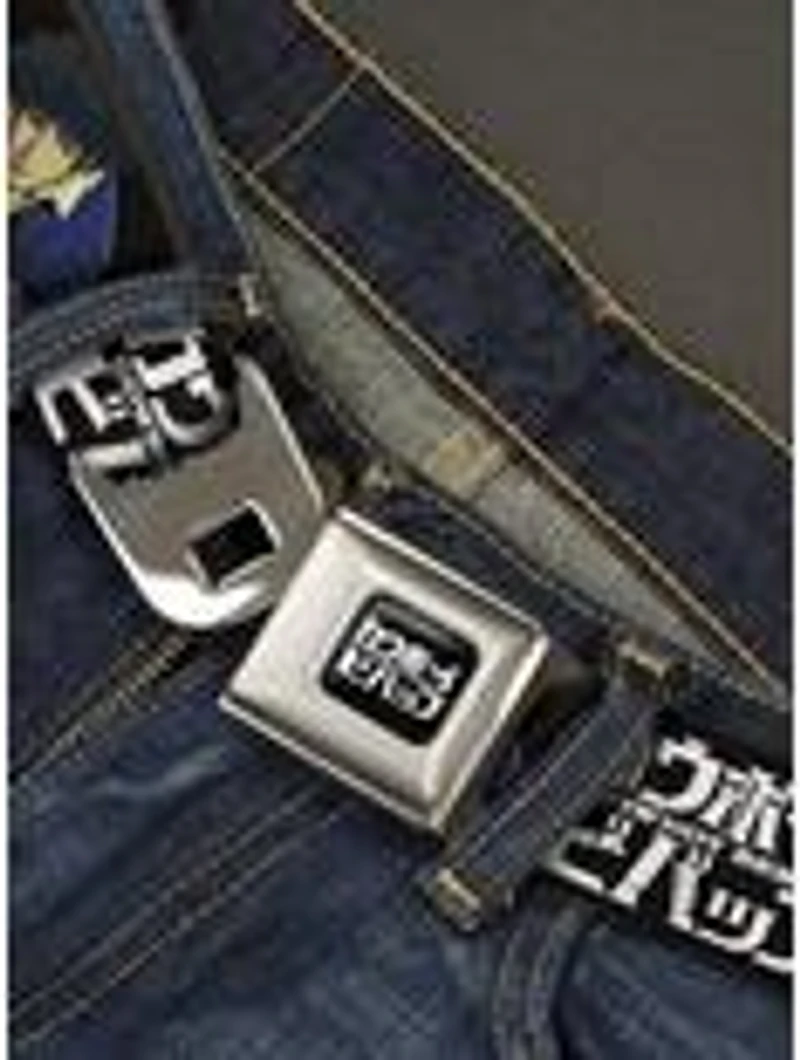 Cowboy Bebop Spike & Vicious Pose Logo Seatbelt Buckle Belt