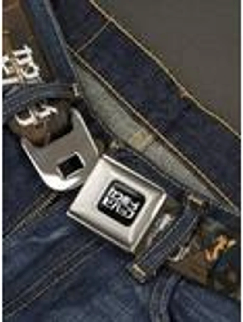 Cowboy Bebop Jet & Crew Bonsai Tree Scene Logo Seatbelt Buckle Belt