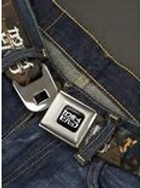 Cowboy Bebop Jet & Crew Bonsai Tree Scene Logo Seatbelt Buckle Belt