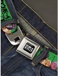 Cowboy Bebop Crew Group Pose & Title Logo Seatbelt Buckle Belt
