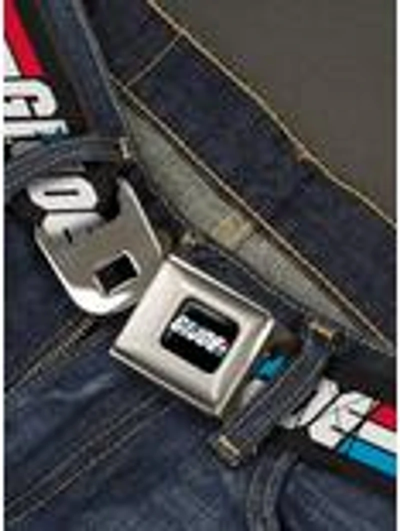GI Joe Title Logo Stripe Seatbelt Buckle Belt