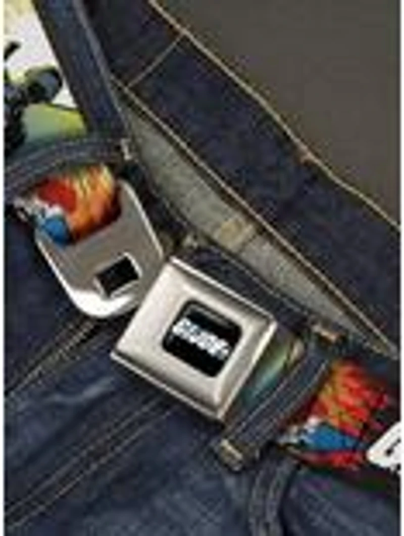 GI Joe Storm Shadow Snake Eyes & Scarlett Comic Seatbelt Buckle Belt